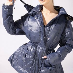 POPFLEX Pearl Peplum Puffer Jacket. New with Tags. Originally $220.00